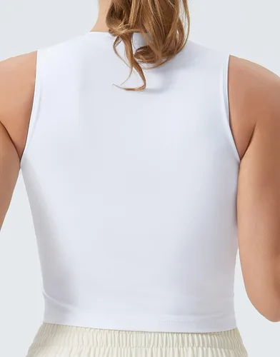 Vista 4 de THE GYM PEOPLE Sujetador deportivo de soporte medio para mujer, con relleno extraíble, sin mangas, para entrenamiento