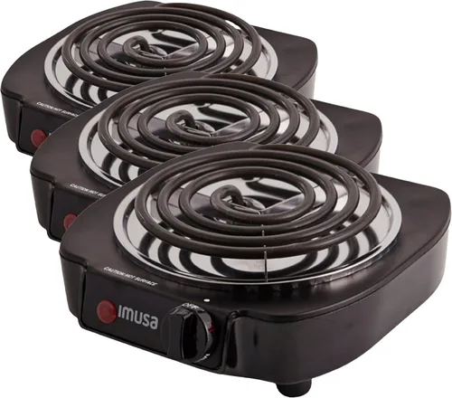 Vista 9 de Cocina eléctrica de una hornilla IMUSA USA GAU 80305 de 1100 vatios en color negro, quemador eléctrico único 1100W, Negro