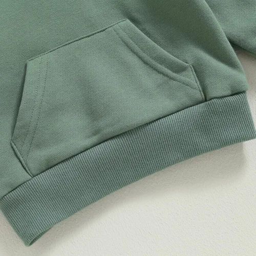 Vista 7 de AEEMCEM Sudaderas con capucha unisex para bebé, niño, niña, básicas, sólidas, de manga larga, con bolsillo de canguro, sudadera con capucha y sin