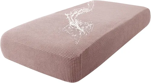 Vista 123 de Fundas impermeables para sofá seccional, fundas de cojín antideslizantes para sofá Ajuste seccional en forma de L, tela jacquard elástica, parte
