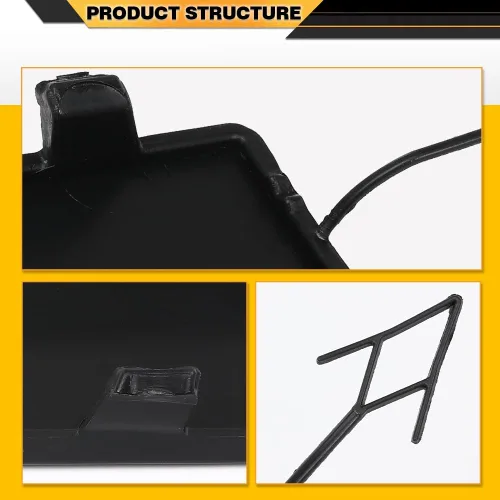 Vista 9 de CNNELL Cubierta de gancho de remolque para parachoques delantero compatible con Dodge Journey 2011 2012 2013 2014 2015 2016 1TX87TZZAB
