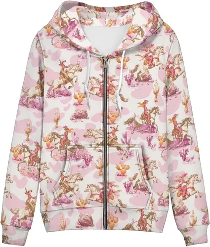 Vista 37 de Showudesigns Sudaderas con capucha y cremallera para mujer XS-5XL Un pollo