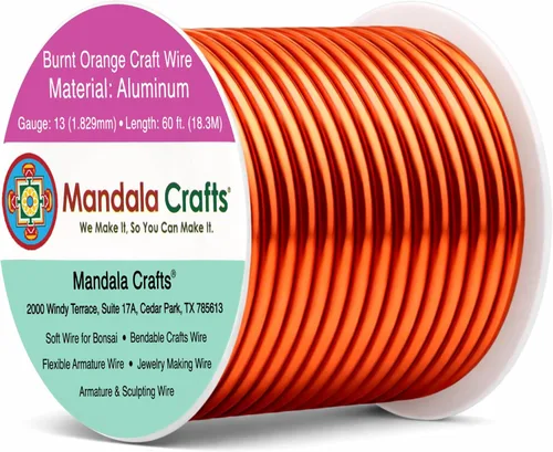 Vista 391 de Mandala Crafts - Alambre de aluminio anodizado de calibre 22 para hacer joyas - 137.2 m de alambre flexible surtido y coloreado - Doble para bonsái