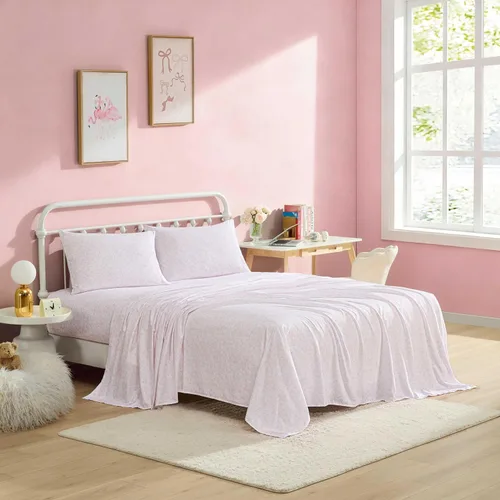 Vista 40 de Betsey Johnson - Juego de sábanas de tamaño individual, ropa de cama de microfibra con estampado Nerdy Teddies con sábana bajera de bolsillo