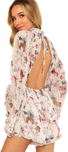 Vista 3 de Romwe - Mono suelto para mujer diseño floral