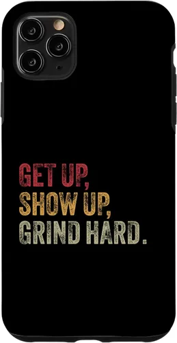 Vista 11 de iPhone 14 Levántate, presente, muele duro. Funda motivacional para hombres y mujeres