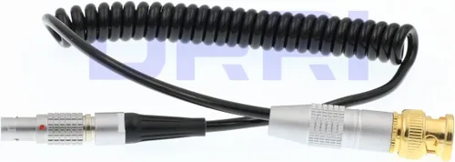Vista 2 de Grabación Ambiental BNC a 5 pin macho Cable en espiral Cable de código de tiempo para ARRI Alexa/dispositivos de sonido (cable enrollado)