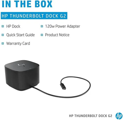 Vista 8 de HP Base Thunderbolt G2 con cable combinado
