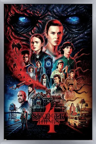 Vista 9 de Trends International Netflix Stranger Things: Season 4 - Póster de pared de una hoja, 14.725 x 22.375 pulgadas, versión enmarcada de madera