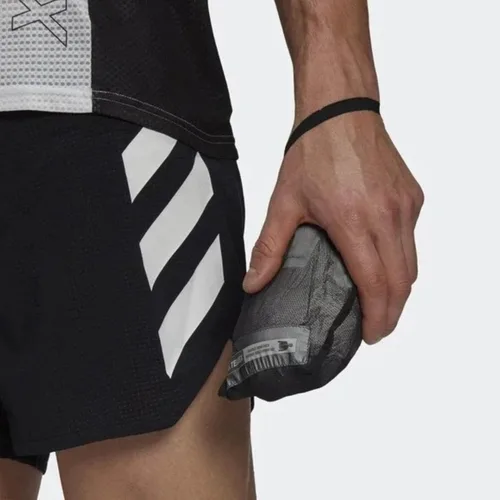 Vista 5 de adidas Terrex Agravic Pro Trail Running - Chaqueta impermeable para hombre, color blanconegro