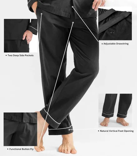 Vista 32 de DAVID ARCHY - Pijama de algodón con botones para hombre