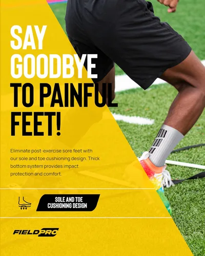 Vista 4 de FieldPro 3 y 5 pares de calcetines de agarre de fútbol para adultos y jóvenes, 5 colores, calcetines de agarre para hombre Calcetines de fútbol