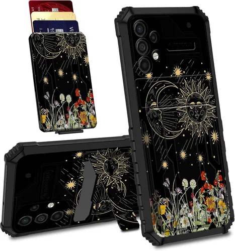 Vista 13 de BVDIKMI Funda para Samsung Galaxy A32 5G con ranura desmontable para tarjetero, soporte híbrido, de doble capa, resistente, a prueba de golpes