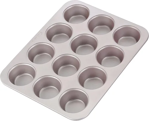 Vista 11 de CHEFMADE Molde para Brownie y Muffin, Molde de 6 Cavidades Antiadherente para Tartas y Cupcakes, para Hornear en Horno (Oro Champán)
