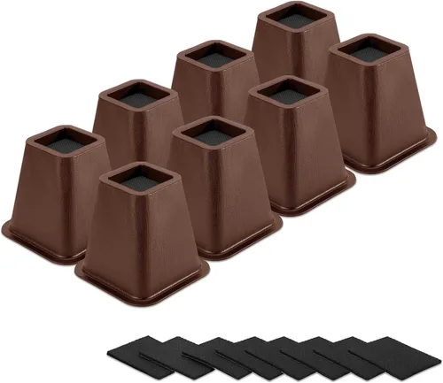 Vista 33 de Paquete de 12 elevadores de muebles de 1 pulgada, elevadores de cama ajustables resistentes para mesa, escritorio, sofá, gabinete, marco de cama