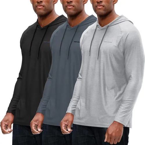 Vista 15 de DEVOPS - Sudadera con capucha para hombre, de manga larga, para pesca, senderismo, correr, entrenamiento