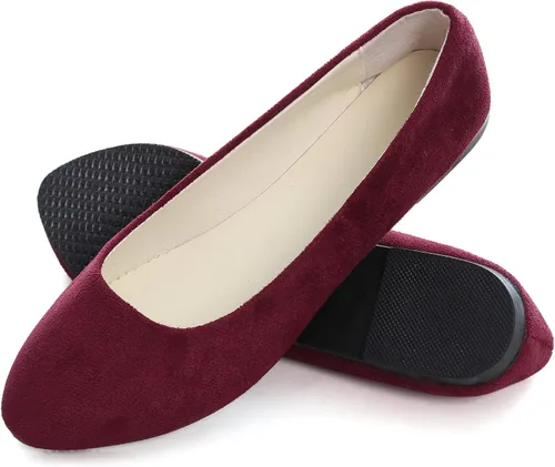 Vista 6 de Zapatos planos para mujer, cómodos, estilo puntiagudo, de Dear Time