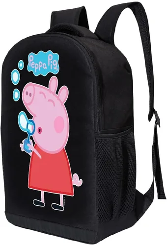 Vista 2 de Fast Forward Peppa Pig - Mochila acolchada de malla de 16 pulgadas para niñas, rosa 2, Bolsa Peppa