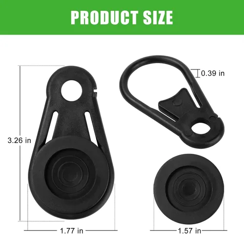 Vista 6 de Clips de sombra resistentes, 20 piezas con bolsa de almacenamiento, clips para sombra solar y abrazaderas para redes antipájaros, accesorios de red