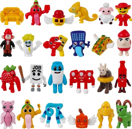 Vista 6 de 24 juguetes Tralalero Tralala, Tung Tung Sahur y más – Minijuguetes coleccionables Brainrot para decoración de escritorio, BRR BRR Patapim, meme