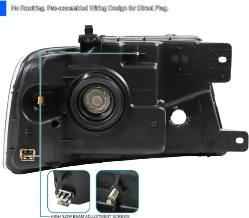 Vista 4 de Faros traseros laterales de estilo OEM, 1 par, Negro