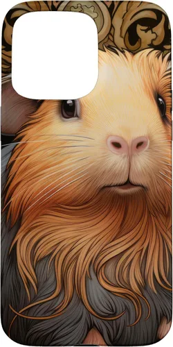 Vista 28 de iPhone 16 Guinea Pig Art Nouveau Abstract Case