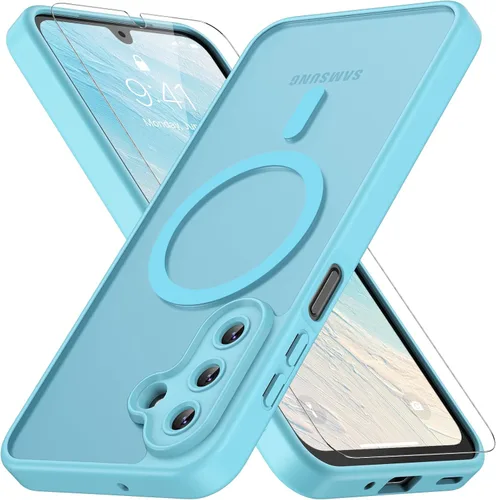 Vista 124 de Vansdon Funda para Samsung Galaxy S24 Plus, S25 Plus, S26 Plus, azul marino