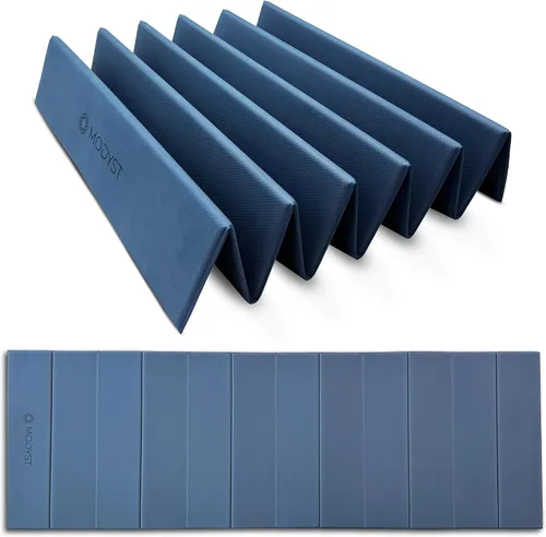 Vista 13 de Esterilla de yoga plegable, Esterilla de yoga plegable TPE, Esterilla de ejercicio plegable para yoga, pilates, entrenamientos en el suelo, diseño