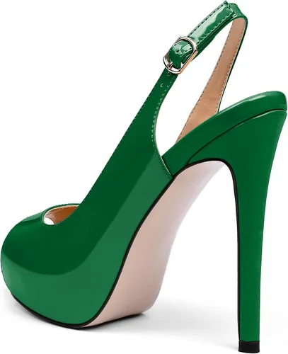 Vista 4 de YODEKS Zapatos de vestir de fiesta con plataforma y tacón alto para mujer