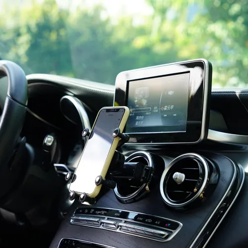 Vista 6 de X-Rnio Soporte de Montaje de Teléfono para Automóvil para Ventilación Circular Compatible con Mercedes Benz GLC, Clase C, Clase E, Clase B, Clase A