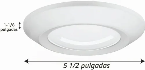 Vista 9 de Progress Lighting luz LED de montaje en superficie de 14 cm, colección Intrinsic, color blanco, P810012-028-30