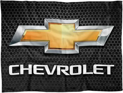 Vista 6 de LOGOVISION Manta Chevy de 36 x 58 pulgadas, manta de forro polar cromado con pajarita