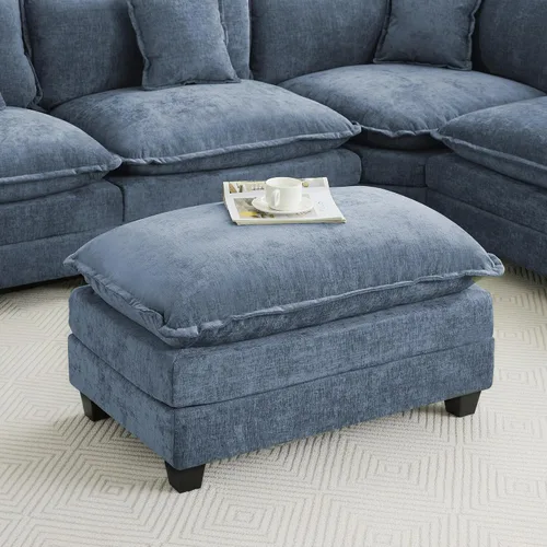 Vista 16 de Sofá modular en forma de nube de 113 pulgadas, sofás de asiento profundo de gran tamaño para sala de estar, sofá modular tapizado de chenilla