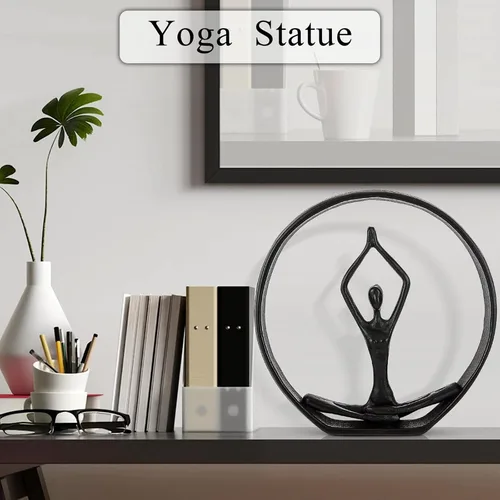 Vista 3 de Regalo para yoga, figuras y estatuas de yoga, estatua de postura de yoga de meditación, escultura de yoga, decoraciones de yoga para el hogar