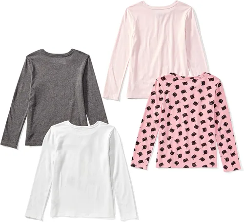 Vista 2 de Tienda Essentials Girls and Toddlers' Long-Sleeve T-Shirts (Previously Spotted Zebra), Multipacks