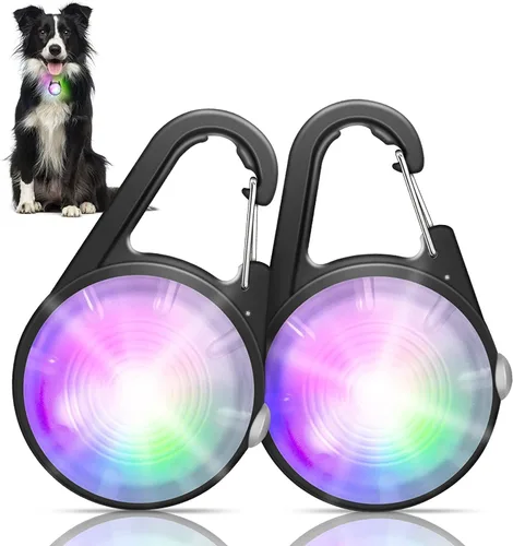Vista 9 de Luz para collar de perro, 4 modos de luces para perro para caminar por la noche, luz LED recargable para collar de mascota para clip nocturno