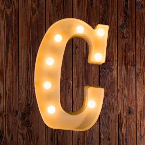 Vista 103 de Ulalaza Letrero de luz LED en blanco y negro, 2 letras AA alimentadas por batería para boda, fiesta de cumpleaños, lámpara de Navidad, luz nocturna