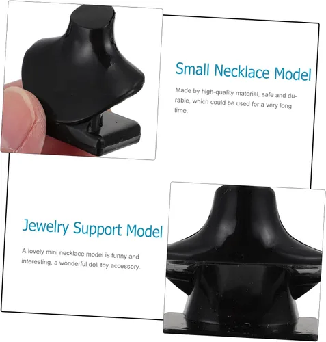 Vista 7 de Cabilock Mini soporte para collar para muñecas, 20 piezas, casa de juegos, modelos de collar en miniatura, accesorios de joyería