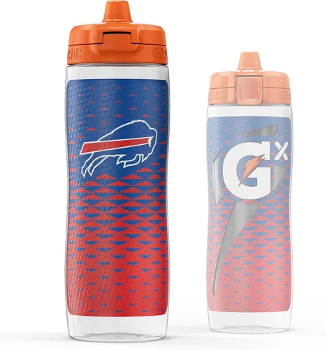 Vista 15 de Gatorade Gx NFL - Botellas antideslizantes para apretar, 30 onzas líquidas, sistema de hidratación Gx