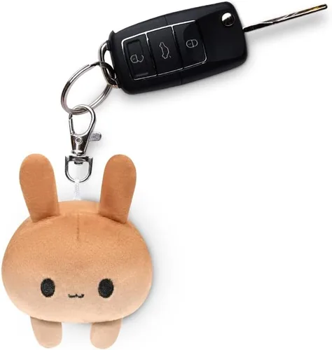 Vista 4 de TeeTurtle Llavero de peluche de conejo Bun feliz moño