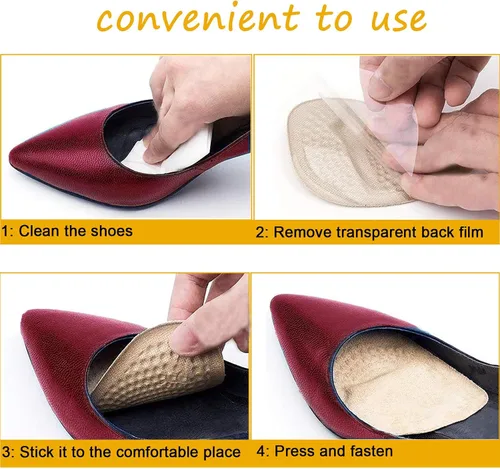 Vista 2 de Almohadillas metatarsianas de bola de pie, paquete de 4 pares/8 almohadillas de gel para pies Mortons Neuroma Callus, alivio del dolor de pies