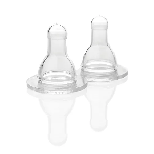 Vista 6 de Lifefactory - Tetinas de etapa 1 para botellas de vidrio de 4 y 9 onzas, 2 unidades, transparentes Silicona, libre de BPA, reutilizable, apto