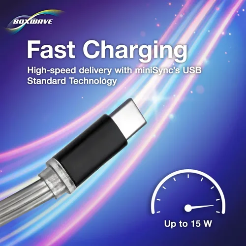 Vista 6 de BoxWave Cable compatible con GameSir X2 (versión Bluetooth) - miniSync - USB-A a USB tipo C, cable retráctil - USB-A a USB tipo C