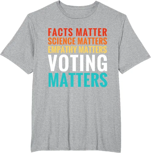 Vista 36 de Facts Matter Science Matters Voting Matters - Camiseta demócrata liberal, Negro, S
