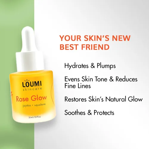Vista 5 de LOUMI Skincare Daily Duo - Gotas de retinol Rose Glow and Revive - Aceite facial hidratante - Hidratación ligera - Vegano, sin parabenos, sin