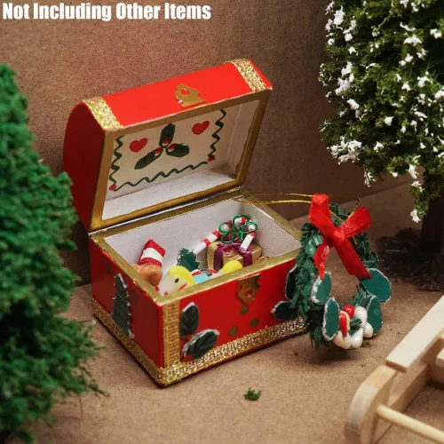 Vista 5 de Odoria 1/12 Casa de muñecas en miniatura Accesorios de decoración navideña