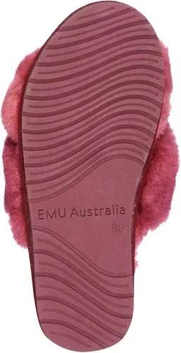 Vista 5 de EMU Australia Mayberry Ombre - Pantuflas de piel de oveja para mujer, talla 8, Merlot
