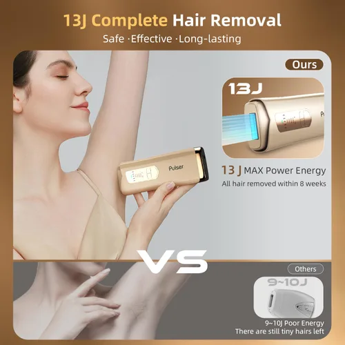 Vista 4 de Depilación IPL para hombres y mujeres. Resultado permanente con 5 niveles de energía y sistema integrado de enfriamiento de hielo para una
