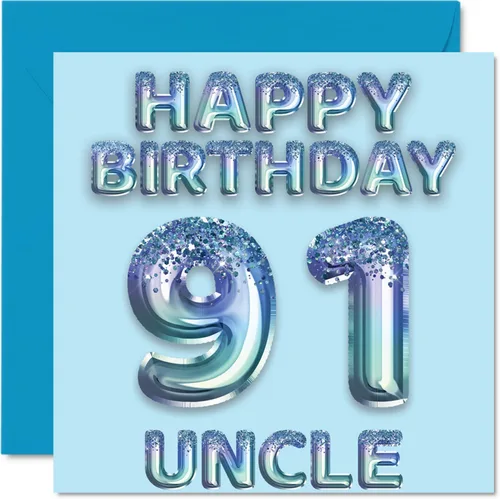 Vista 13 de Stuff4 Tarjeta de primer cumpleaños para niños, globo de fiesta con purpurina azul, tarjetas de feliz cumpleaños para niño de 1 año, nieto, hijo, 57