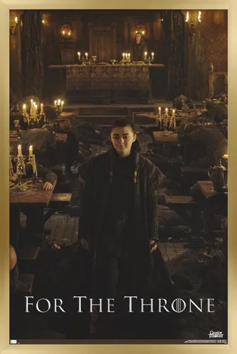 Vista 17 de Trends International Juego de tronos - Póster de pared de Arya Stark, 14.725 x 22.375 pulgadas, versión enmarcada de madera de granero